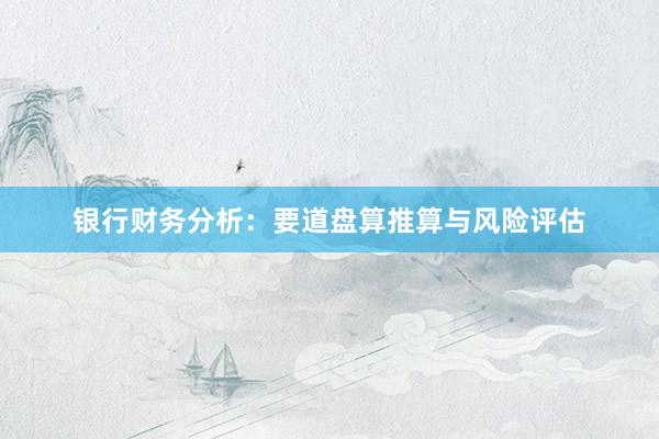 银行财务分析：要道盘算推算与风险评估